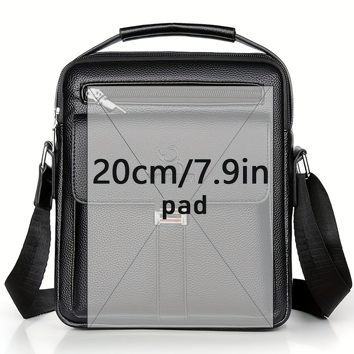 WEIXIER Men’s Vintage Shoulder Bag – Business Casual Crossbody with Zip Pockets