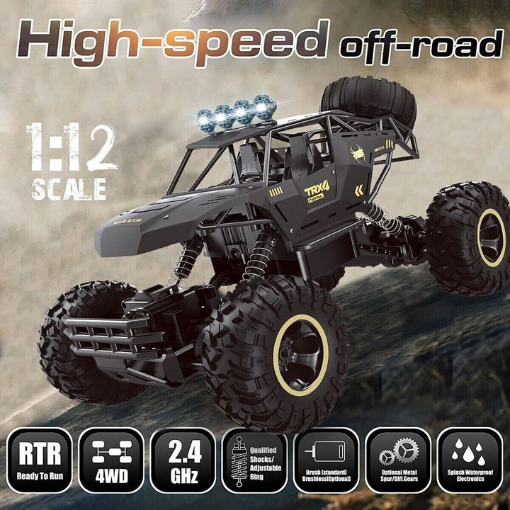 XL Remote Control Car – 4WD Big Wheel Electric Monster Truck for Kids