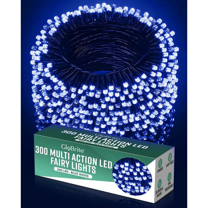 GloBrite 100–1000 LED Fairy Lights – 8 Modes Waterproof Outdoor Christmas Lights
