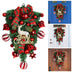 Pre-Decorated Red & Green Christmas Wreath – Pine Cones, Berries & Bow