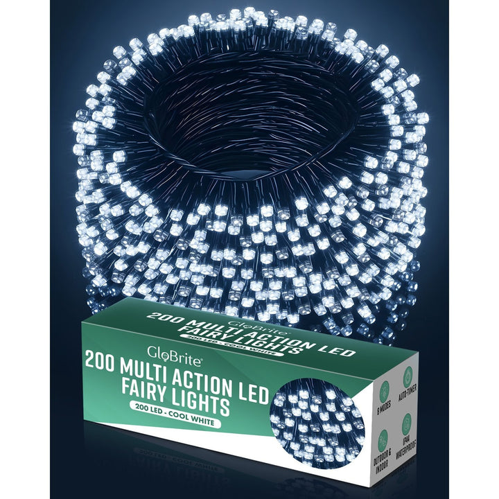 GloBrite 100–1000 LED Fairy Lights – 8 Modes Waterproof Outdoor Christmas Lights
