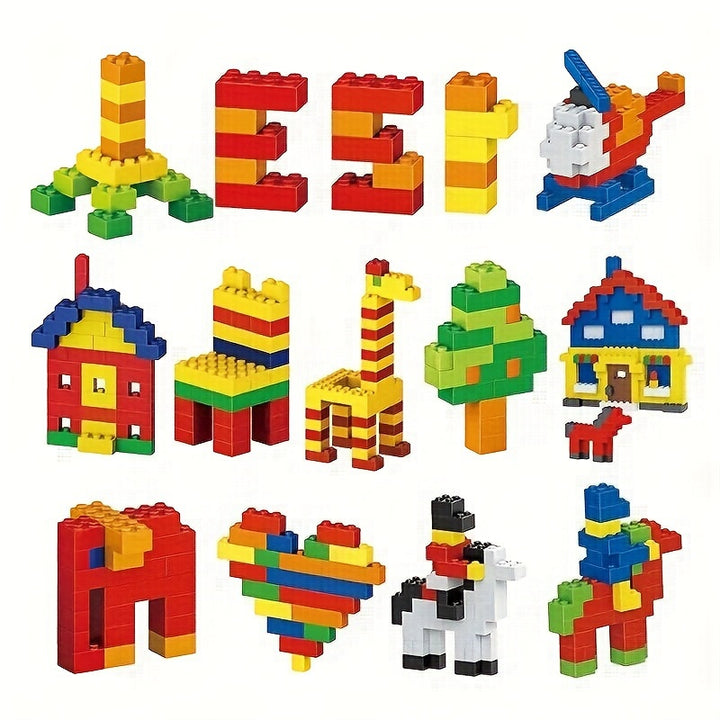 500/1000pcs Building Bricks Set – Classic Colour Creative Blocks for Kids