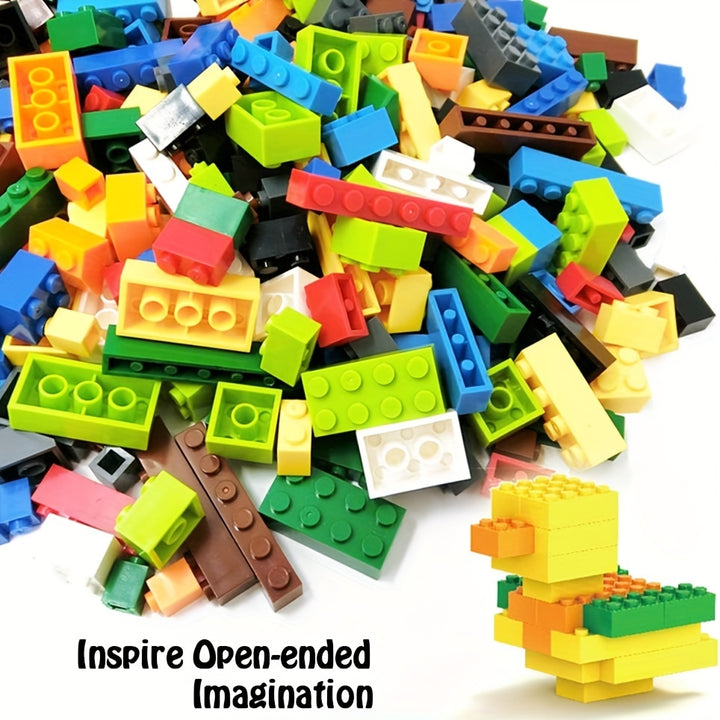 500/1000pcs Building Bricks Set – Classic Colour Creative Blocks for Kids