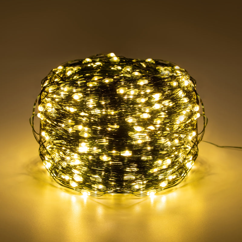 100m/200m Copper Wire Fairy Lights – Warm White LED with Remote & 8 Modes