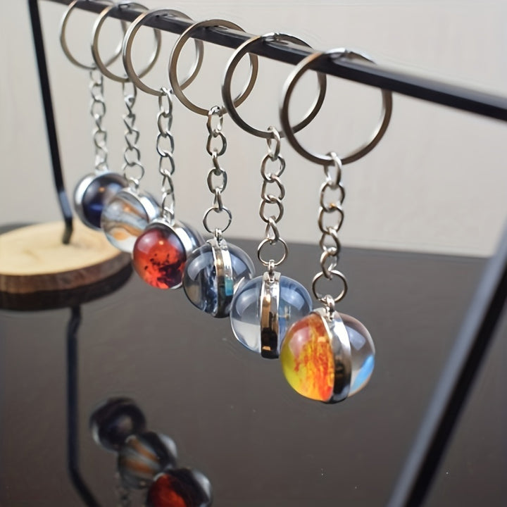 Solar System Keychain – 8 Planets Astronomy Gift for Science Lovers