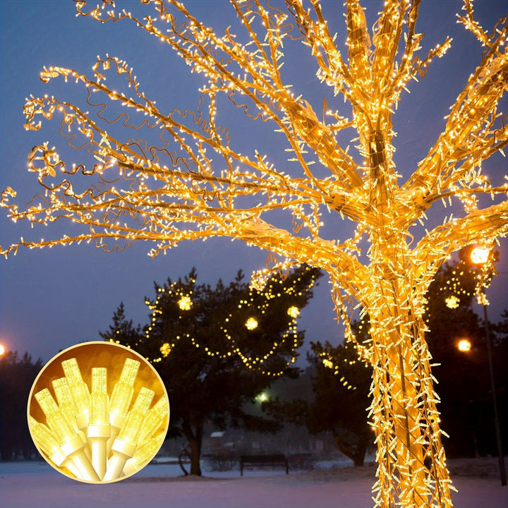 100m 800 LED Outdoor Christmas Fairy Lights – Warm White, Remote, Timer, 8 Modes