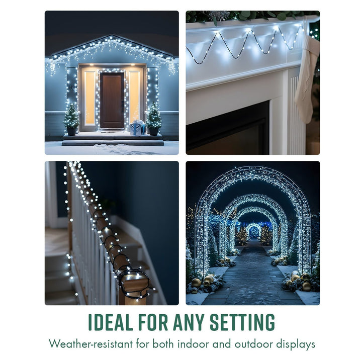 GloBrite 100–1000 LED Fairy Lights – 8 Modes Waterproof Outdoor Christmas Lights