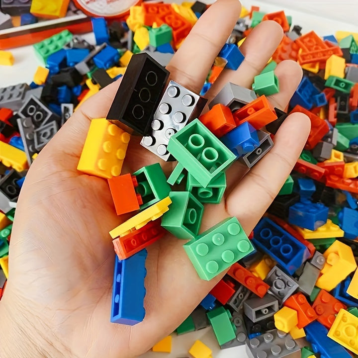 500/1000pcs Building Bricks Set – Classic Colour Creative Blocks for Kids