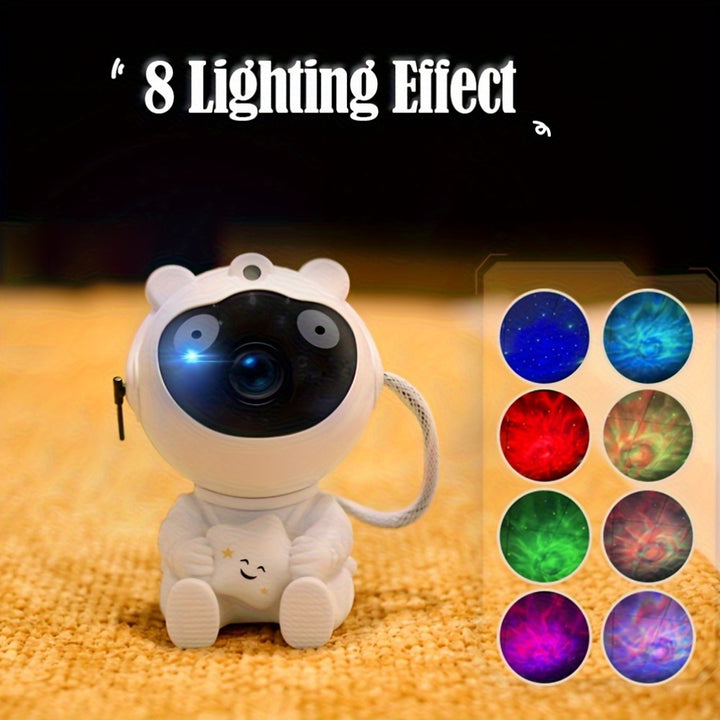 Astronaut Star Projector – Galaxy Night Light with 8 Modes, Timer & Remote