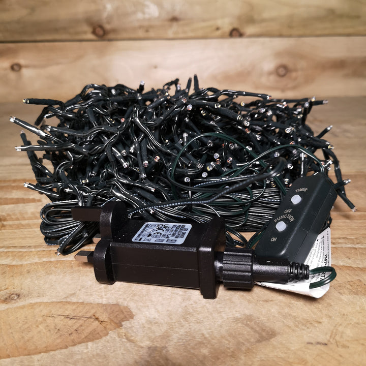 Premier 720 LED Clusterbrights – 9.3m Warm White Christmas Lights with Timer