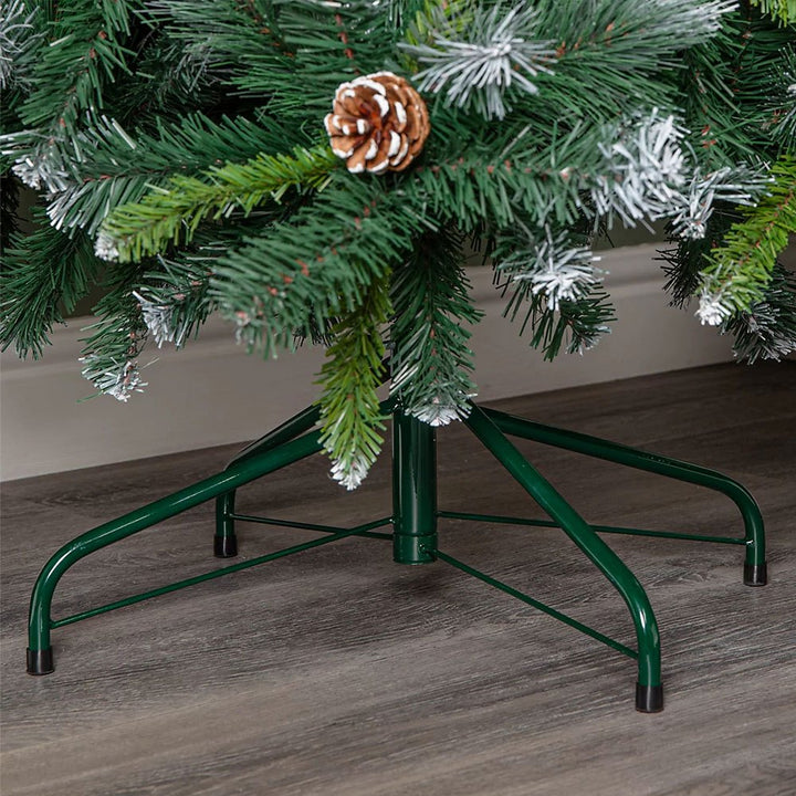 Artificial Christmas Tree with Snowflakes, Berries & Pine Cones – Full PVC Branches