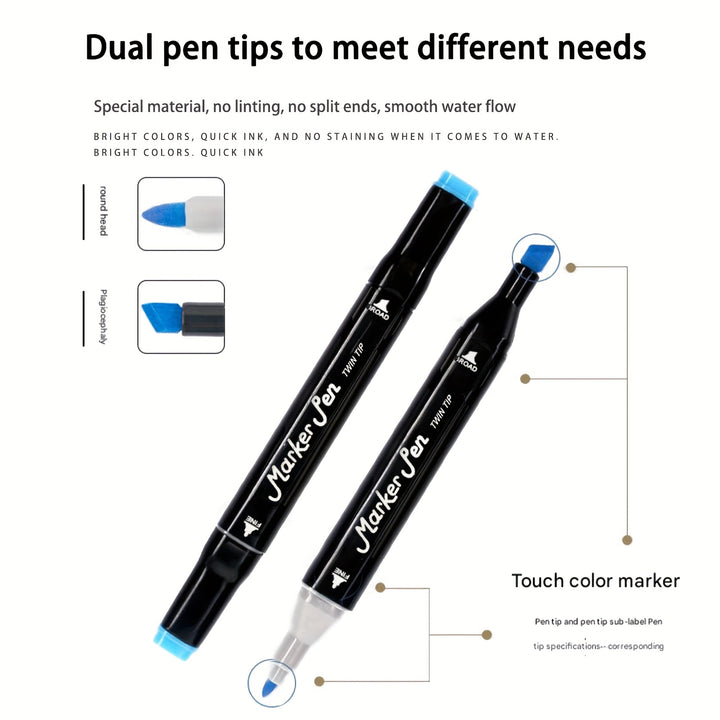 120/168 Colours Alcohol Markers – Dual Tip Art Pens with Carry Bag & Stand