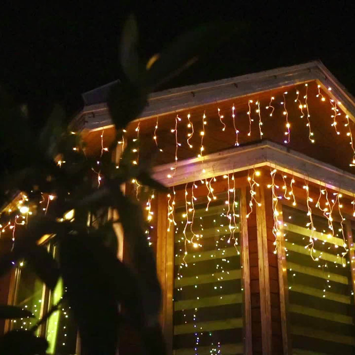 23.29m 780 LED Icicle Lights – 8 Modes, Timer, Remote Control, Connectable