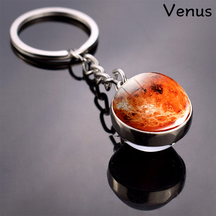 Solar System Keychain – 8 Planets Astronomy Gift for Science Lovers